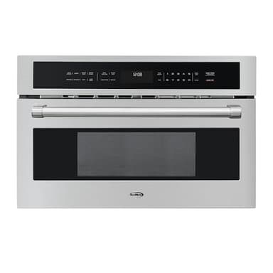 KoolMore KM-CWO30-SS Built-in Microwave with Convection Oven and Air Fryer, 1000W Power with 10 Levels, UL Listed Capacity in Stainless-Steel, 30 in/1.6 cu. ft, Silver