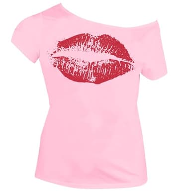 90s 80s Outfit for Women 80's Theme Party Disco Shirt Off The Shoulder Tops Vintage 90s Neon Off Shoulder Top