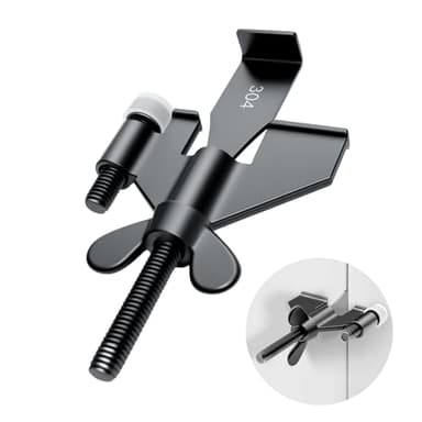 AceMining Upgraded Portable Door Lock Home Security Door Locker Privacy Perfect for Traveling Hotel Home Apartment College and Travel Lockdown Locks for Additional Safety, Black