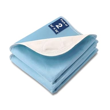 SOLOSHINE Bed Pads Washable Waterproof, 52" x 34" (2 Pack) Incontinence Bed Pads, Waterproof Bed Pad & Pee Pad, Perfect for Kids, Adults, The Elderly and Pets