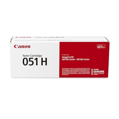 Canon Genuine 051 Black Toner Cartridge High Capacity Compatible with LBP162dw, MF264dw, MF267dw, MF269dw, MF269dw VP