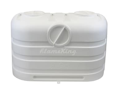 Flame King Dual 20LB LP Propane Tank Light Plastic Heavy Duty Cover for RV, Travel Trailer, Camper - White