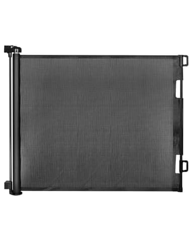 Veraste Retractable Baby Gate for Doorways and Stairs, Mesh Safety Gate for Pet, Indoor & Outdoor Use, One-Hand Operation, Easy Installation, 33.6" Tall, Expands to 55" Wide（Black,33.6"x55"
