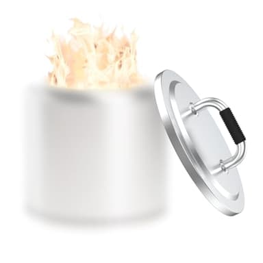 Fire Pit Lid for Solo Stove Bonfire 2.0, 304 Stainless Steel Fire Pits Round Lid with Heat Resistant Handle, Camping for Solo Stove Accessories Bonfire and Other 19.5" Outdoor Firepit