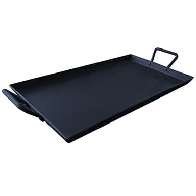 Keleday 17.6 x 10 Inch Cast Iron Griddle Pan,Comal Para Tortillas for Induction,Oven,Stove Top,Campfire,Pre-Seasoned Non-Stick Broiler Pan