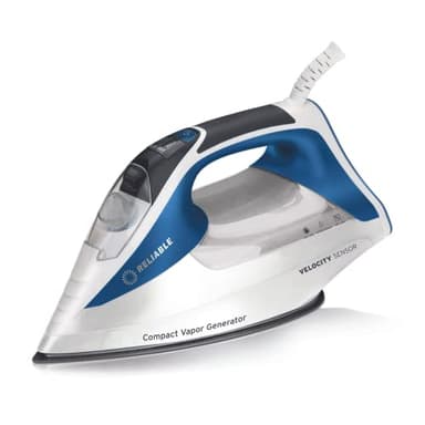 Reliable Velocity 240IR 1800W Steam Iron - Compact Vapor Generator Home Iron for Clothes, Sewing, Quilting and Crafting, Anodized Aluminum Soleplate, Continuous Steam Ironing