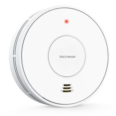 Smoke Detector Carbon Monoxide Detector Combo 10 Year Battery, KARUOTOP Smoke Alarm CO Detector with Large Test/Silence Button, Adhesive or Screw Installation