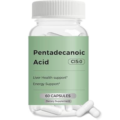 Pentadecanoic Acid, C15:0 Supplement, from High Altitude Goat Milk, Supports Mitochondrial Health - 60 Capsules