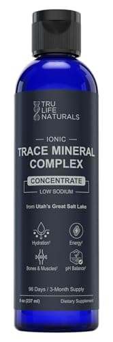 TRULIFE NATURALS Trace Mineral Complex – 8 oz (96 Servings) – 72+ Ionic Minerals Concentrate/Magnesium, Chloride, Boron, Potassium/Supports Hydration & Electrolyte Balance