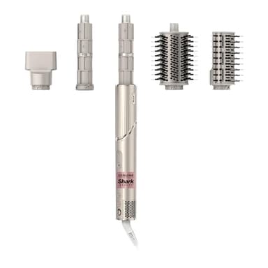 Shark FlexStyle Air Styling & Drying System, Powerful Hair Dryer Brush & Multi-Styler with Auto-Wrap Curlers, Paddle Brush, Oval Brush, Concentrator Attachment, Stone, HD430