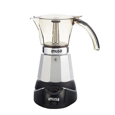 Imusa 6 or 3cup Electric Espresso Maker, Silver