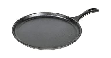 Lodge L9OG3 Cast Iron Round Griddle, Pre-Seasoned, 10.5-inch - Made in USA, Compatible with Stovetop, Oven, Grill & Campfire