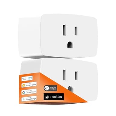 Onvis Matter Over Thread Smart Plug, Smart Mini Outlet, Works with Apple Home, Alexa & Google Home, 15A/1800W （2 Pack）