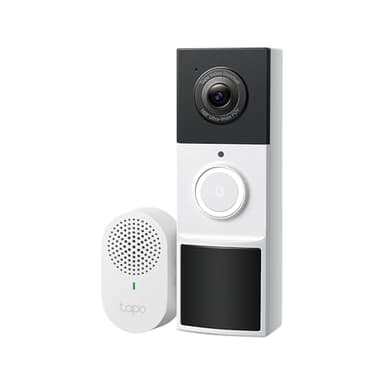Tapo 2K Wireless Smart Video Doorbell with Chime - 160° Ultra-Wide View,Person Detection,Ring Call, 2-Way Audio,Subscription-Free Local Storage/Optional Cloud,Motion Only Alert, Works with Alexa, D210
