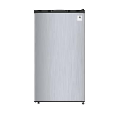 ARCTIC CHEF Mini Refrigerator, Compact Freezer Compartment, Adjustable Thermostat Control, Reversible Door, Ideal Fridge for Dorm, Office, Apartment, Platinum Stainless, 3.2 Cubic Feet