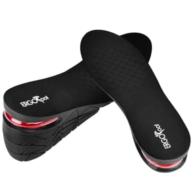 ERGOfoot Height Increase Insoles for Men Women, 4-Layer Adjustable Invisible Shoe Lifts & Height Boosters, Fits Dress Shoes & Casual Footwear - Height Increase Soles & Inserts