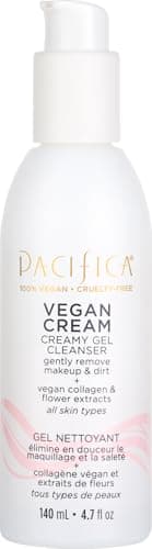 Pacifica Vegan Collagen Cream Gel Facial Cleanser - Daily Foaming Face Wash & Makeup Remover, Hydrating Anti-Aging Face Wash for Dry & Sensitive Skin, 4.7oz