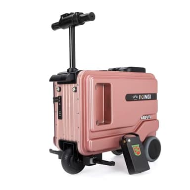 ARSFUTU Electric Suitcase 20inch Rideable Luggage Boardable Carry On Luggage 93.6Wh Compliant with TSA standards with Night Light, Cup Holder (Pink)