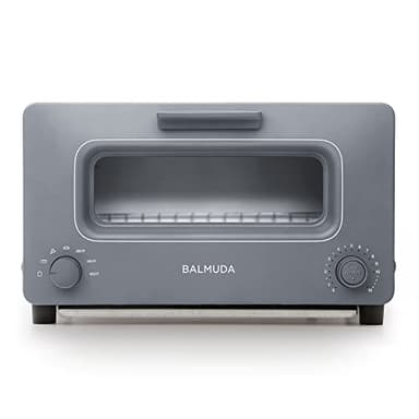 BALMUDA The Toaster | Steam Oven Toaster | Compact Size 14.1" W x 12.6" D x 8.2" H | 5 Cooking Modes: Sandwich Bread, Artisan Bread, Pizza & Pastry, Oven | Baking Pan Included | US Version | Gray