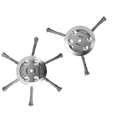 2Pcs Steel Wire Grass Trimmer Head,Universal Steel Wire Trimmer Head,Wire Weed Trimmer Head for Lawn Mower Edging,Steel Wire Trimmer Head for Garden,Sidewalk,Pavement Cleaning(3 Blades+6 Blades)