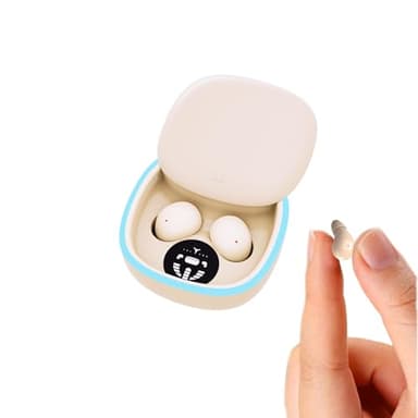 Xmenha Invisible Small Mini Wireless Bluetooth Earbuds for Small Ears Sleep Low Profile Tiny Discreet Hidden Earbuds for Work Invisible Ear Buds Headphones Skin Tone