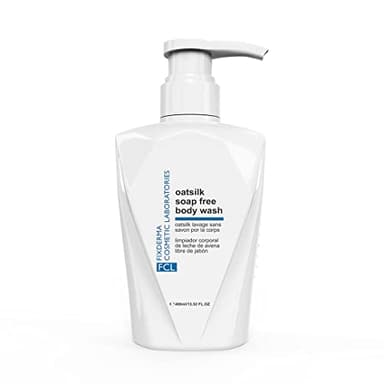 FIXDERMA COSMETIC LABORATORIES FCL Oatsilk Soap Free Body Wash with 2.5% Shea Butter for Non Irritation Dryness, Roughness & Itchiness | Body Wash For Psoriasis & Keratosis Pilaris - 13.52 Fl Oz