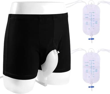 Urine Bag Underpants, Male Wearable Portable Pee Bag, Pee Catheter Holder for Elder with Collection Bag, Pee Catheter Holder (L)