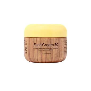 Sun Bum SPF 50 Face Cream Sunscreen with Zinc Oxide - Broad Spectrum Moisturizing Facial Sunscreen with Vitamin E - Hawaii 104 Act Compliant (Without Octinoxate & Oxybenzone) - Travel Size - 1 oz