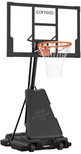 Basketball Hoop Outdoor with 54 Inch Shatterproof Backboard, 10FT Height Portable Basketball Hoop Outdoor with Sandbag, Adjustable Basketball Goal System