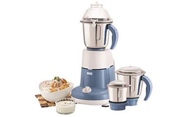 BOSS Excel Pro 3-Jar Mixer Grinder Kitchen Grinding Genius 750 Watt Powerful Motor, 3 Variable Speed with Incher, 110V,Blue