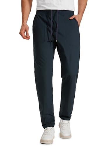 CRZ YOGA All Day Comfy Golf Pants for Men 31'' Quick Dry Lightweight Work Casual Pants with Pockets True Navy X-Large