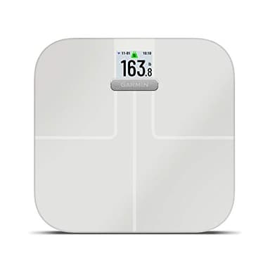 Garmin Index S2, Smart Scale with Wireless Connectivity, Measure Body Fat, Muscle, Bone Mass, Body Water% and More, White (010-02294-03) (Renewed)