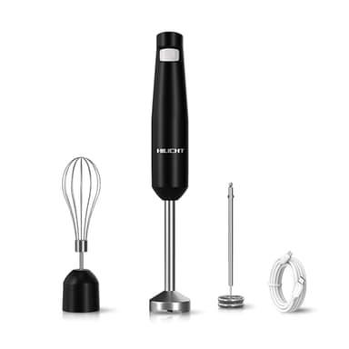 Cordless Hand Blender,12V Rechargeable Immersion Blender with 60+ Bowl Battery Life,4-Point Stainless Steel Blade,Variable Speed & Egg Whisk - for Soups,Smoothies, Baby Food