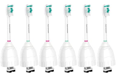 Aoremon Replacement Toothbrush Heads Compatible with Philips sonicare E-Series, 6 Pack Replacement Brush Heads Come with Caps