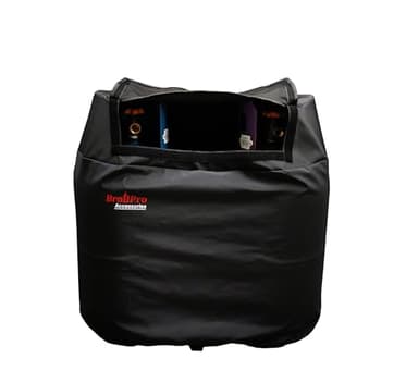 BroilPro Accessories RV Trailer Propane Tank Cover, Fit for Dual 30lb Tanks, Waterproof Replacement Covers for RV/Trailer/Camper, RV Parts RV Accessories -Black