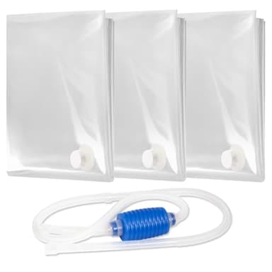 Emergency Drinking Water Storage 45 Gallon 3 Pack, Food-Grade Bathtub Bladder, BPA-Free, Ideal for Emergency Water Bank, Camping, RV Traveling, Hurricane, Storm & Disaster Preparedness Supplies (3)