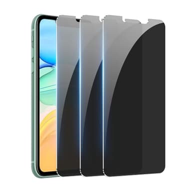 PEHAEL 3Pack for iPhone 11/iPhone XR Privacy Screen Protector Anti-Spy Tempered Glass Film 9H Hardness Easy Installation Bubble Free [6.1 inch]