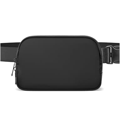 Extra Long Strap Fanny Pack, 60 Inch Max Adjustable Strap Plus Size Crossbody Bag, Extended Length Waist Bag, Lulu Dupes Everywhere Belt Bag 1L (XXL,Black)