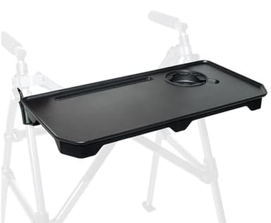 Stander Walker Tray Table, Only Compatible with Stander's Wonder-Walkers and Wonder-Rollators, Mobility Aid Tray-Accessory with Cup Holder, Tool-Free Assembly, Black