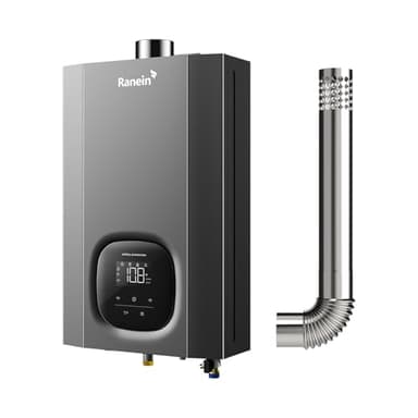 Ranein Natural Gas Tankless Water Heater, Indoor Max 4.3 GPM, 100,000 BTU Instant Hot Water Heater