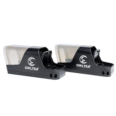 OWLTRA in-/Outdoor Safe Extra Large Plastic Tunnel Snap Rat Trap 2PCS, Instant Kill Rodent Snap Trap with Clear Tunnel Entry, Touch-Free Release, and Powerful Snap, Black