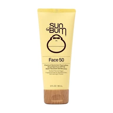 Sun Bum Original SPF 50 Sunscreen Face Lotion - Broad Spectrum Moisturizing Facial Sunscreen with Vitamin E -Fragrance Free - Travel Size - 3 oz