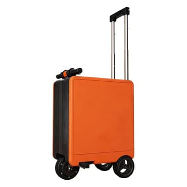 ALSUP 2-in-1 Rideable Electric Suitcase, 20-Inch Carry On Luggage With Wheels, 36L Motorized Scooter Suitcase For Adults, TSA Lock & Power Bank Orange
