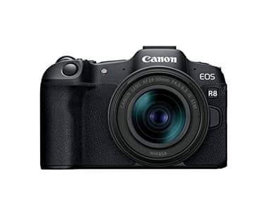 Canon EOS R8 Mirrorless Camera RF24-50mm F4.5-6.3 IS STM Lens Kit, Full-Frame Hybrid Camera, 24.2 Megapixel CMOS Image Sensor, 4K Video, Content Creator Vlogging Camera, Black