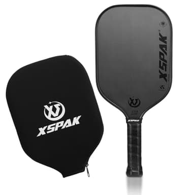 XS XSPAK USAPA Carbon Fiber Pickleball Paddle - World Champion Surface Technology Options Pickleball Racket - Tournament Edition - Polypropylene Honeycomb Paddle with Cushion Comfort Grip