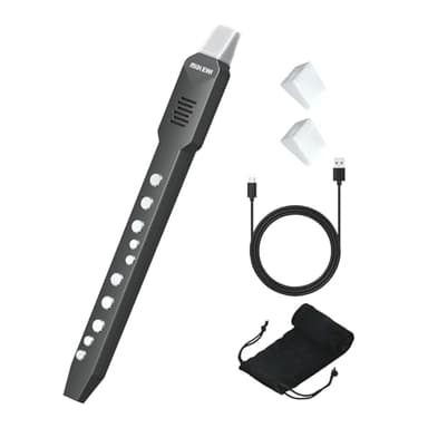KONIX Electronic Wind Instrument, DC02 Pro Digital Wind Instrument with 10 Musical Tones, MIDI Bluetooth, Built-in Battery, EWI Instrument for Beginners, Black