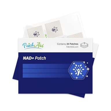 Patch Aid NAD+ Topical Patches for Men & Women | Supports Energy Levels & Healthy Aging | 8 Hour Wear for Enhanced Absorption | 30 Day Supply