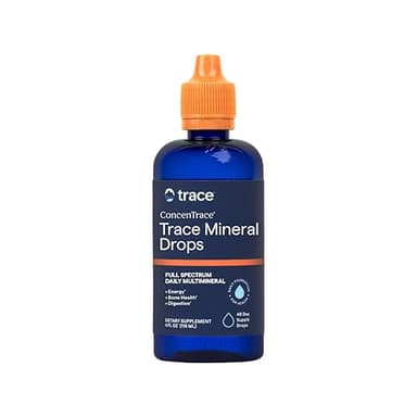Trace Minerals ConcenTrace Trace Mineral Drops | Supports Energy, Digestion, Bone Health & Hydration, 70+ Ionic w/Magnesium, Chloride & Potassium | Keto, Vegan & Non-GMO | 48 Servings