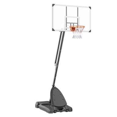 VEVOR Basketball Hoop, 54 inch Basketball Hoops Goal, 7.6-10 ft Adjustable Height Portable Backboard Hoop Court, Mobile Stand with Wheels Weighted Base, Youth&Adults, Basketball Hoop Outdoor/Indoor