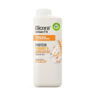 Dicora Urban Fit Shower Cream - Hydrating In Shower Body Lotion - Wet Shower Moisturizer for Sensitive Skin - Protein Yogurt and Oats Avena - 13.5 oz